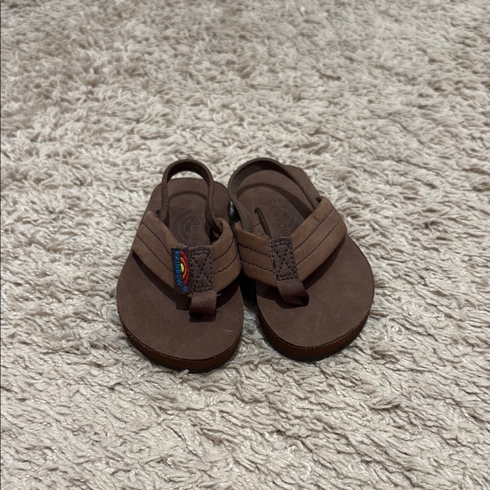 Rainbow Brown Sandals Classic Thong Design